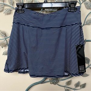 Kyodan mini swing skort blue & white stripe P/S NWT